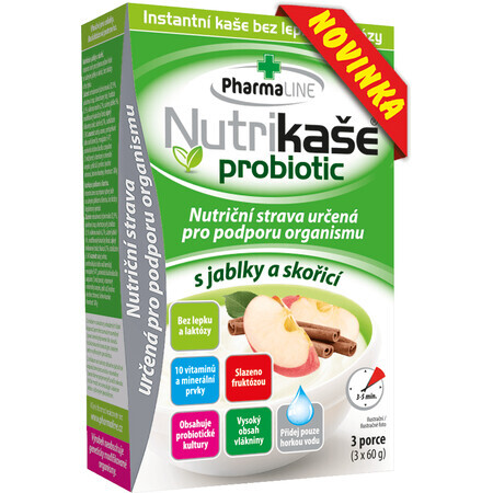 Nutrikaša probiotico con mela e cannella 3 x 60 g