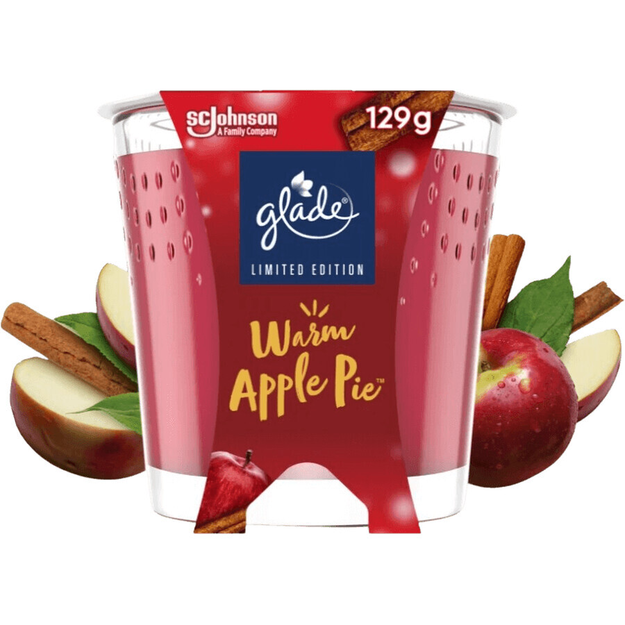 Glade Warm Apple Pie, Bougie parfumée 112 g