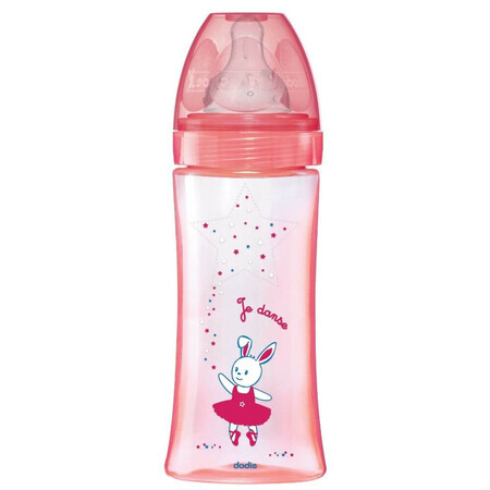 Flasche für Anti-Kolik-Einführung, Ballerina, 330 ml, 6 Monate+, Dodie