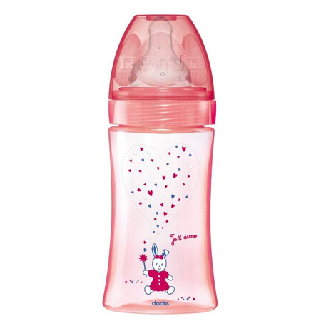 Biberon pentru initiere anti-colici, Unicorn, 270 ml, 0-6 luni, Dodie