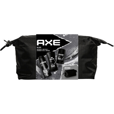 AXE Zwarte cosmeticatas voor mannen - deodorantverstuiver + douchegel + vaste deodorant