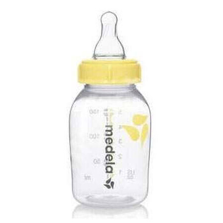 PP zuigfles met traag stromende siliconenspeen maat S, 150 ml, Medela