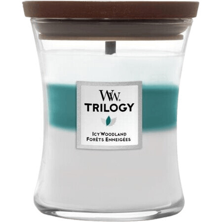 WoodWick Trilogy candela profumata media, Icy woodland 275 g