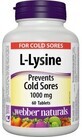 Webber Naturals L - Lysine 1000 mg 60 tabletten