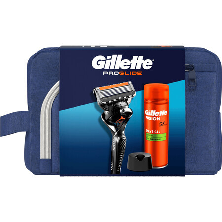 Set da viaggio Gillette ProGlide + gel da barba Fusion 200 ml + supporto