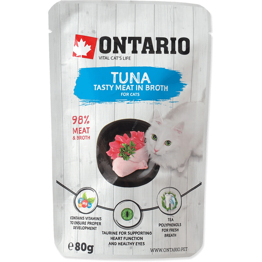 Ontario Tonijn in bouillon 80 g