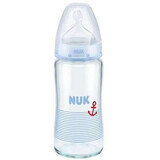 Flesfles met siliconenspeen, 0-6 maanden, 240 ml, Nuk