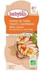 Babybio menu aardappelen met tomatenpuree, champignons en kalfsvlees 2 x 200 g