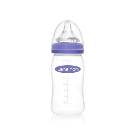 Biberon Momma con tettarella in silicone a flusso medio, 240 ml, Lansinoh