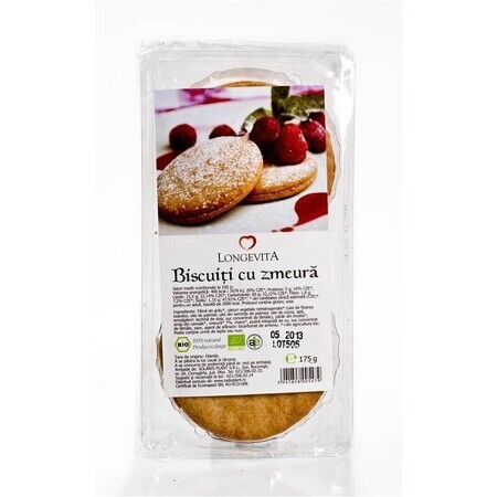 Biscuits bio à la framboise, 175 g, Longevita