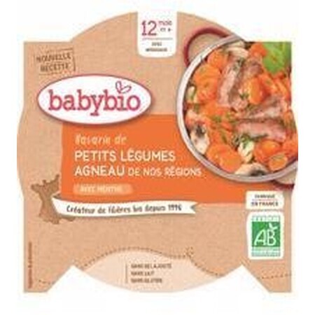 Babybio menu gestoomde groenten met lam 230 g