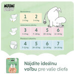 Muumi Baby 4 Maxi 7-14 kg, paquete mensual de pañales ecológicos, 138 unidades