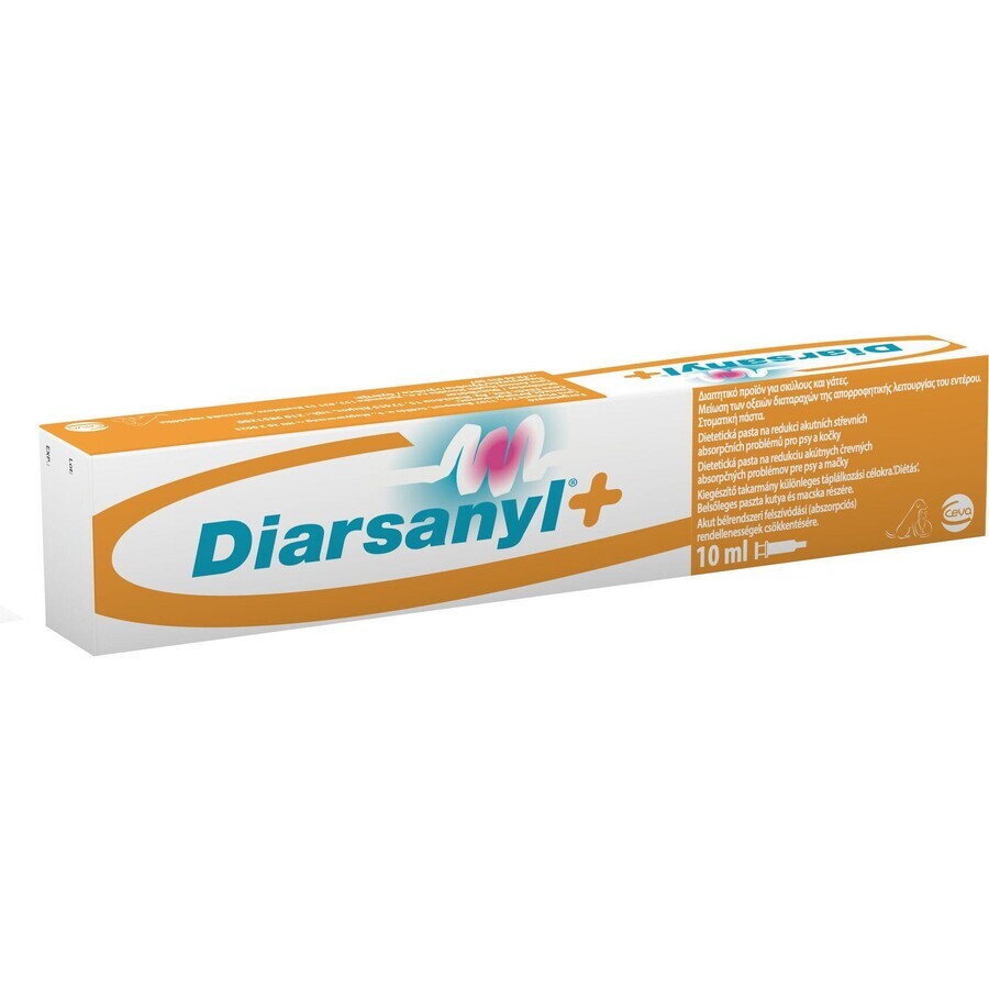 Diarsanil acute diarree pasta voor honden en katten 10 ml