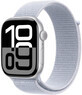 Apple Watch Series 10 GPS + Cellular 46mm Zilver Aluminium Behuizing met Sport Buckle Blue Cloud