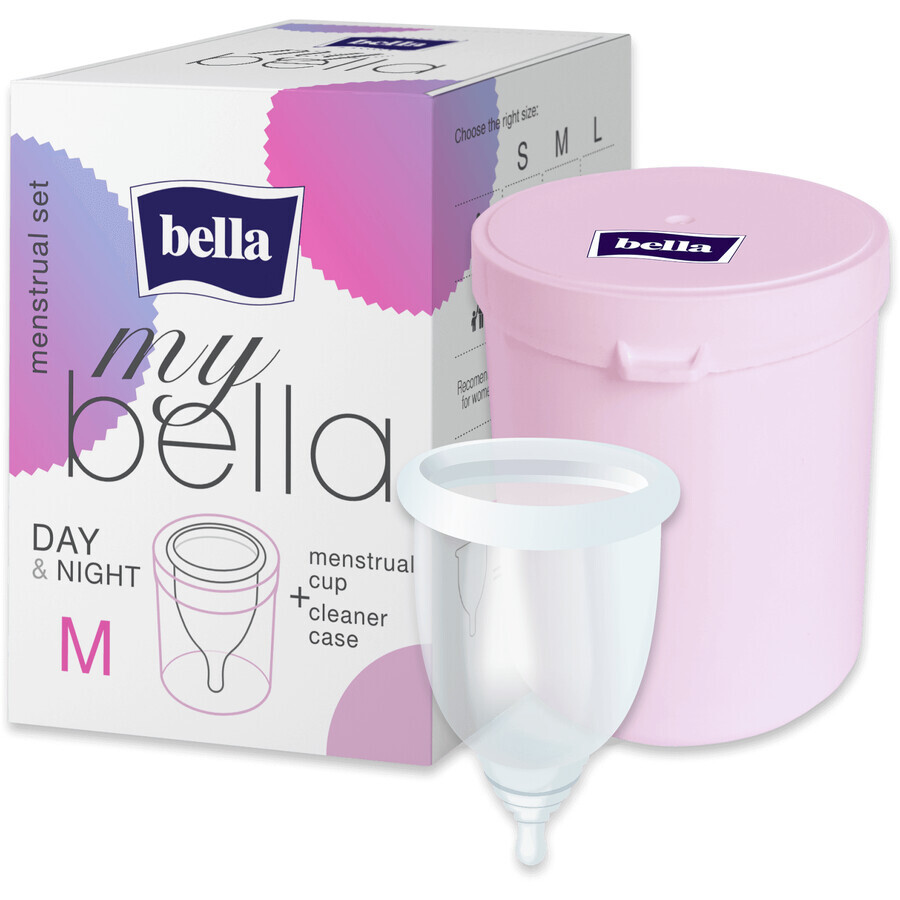 Cupa menstruală Bella + manșon de curățare mărimea M