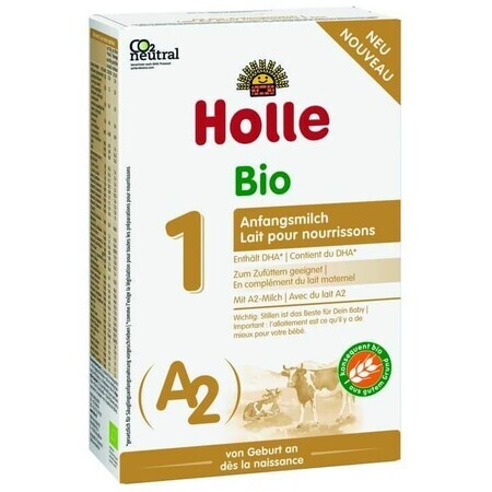 Holle Bio - A2 Säuglingsmilch 1 aus der ersten Flasche 400 g