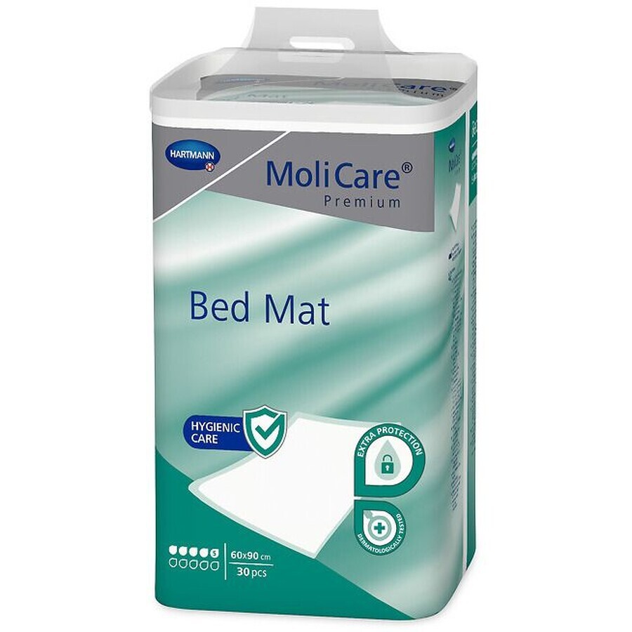 Molicare Premium bed mattress pad 5 drops absorbent pads 60 x 90 cm 30 pcs