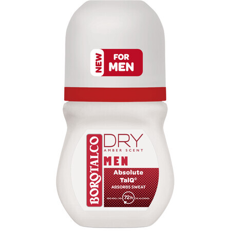 Borotalco MEN Dry Amber Scent, Deodorant Roll-On pentru bărbați 50 ml