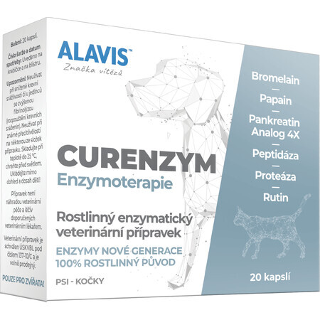 Alavis CURENZYM ENZYMOTHERAPY for dogs and cats 20 capsules