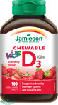 Jamieson Vitamin D3 Kids 400IU Strawberry-flavored suckling tablets for kids 100 tablets