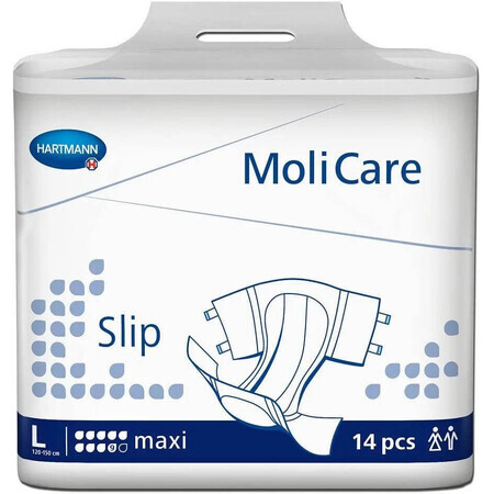 Molicare Slip Maxi 9 druppels, maat L (120-150cm), 14 st.