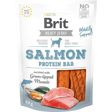 Brit Dog Jerky Zalm Eiwitreep 80 g