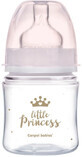 Canpol baby&#39;s EasyStart ROYAL BABY 120 ml brede antikoliek babyfles ROYAL BABY roze