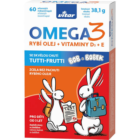 Vitar Kids Omega 3 + Vitamin D + Vitamin E 60 capsules