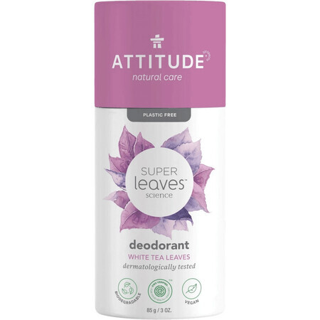 Attitude Deodorant Vaste Deodorant Natuurlijk Super Blad Witte Theeblaadjes 85 g