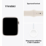 Apple Watch SE GPS 40mm Starlight 40mm aluminium behuizing met Starlight sportband - M/L