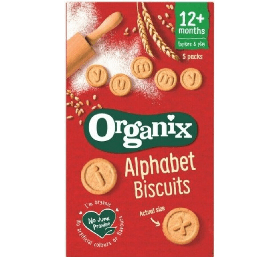 Biscuits bio alphabet Goodies, +12 mois, 5x 25 g, Organix