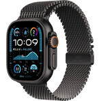 Apple Watch Ultra 2 (2024) 49 mm, zwart titanium met zwart titanium Milanees M handvat