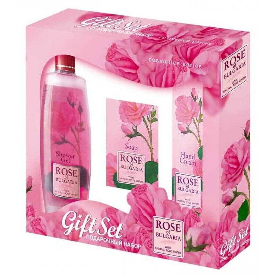 Biofresh Rose geschenkset - shampoo, zeep, handcrème 3 stuks