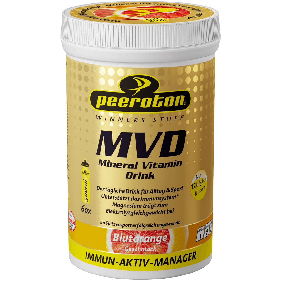 Peeroton MVD Mineral Vitamin Drink with red orange flavor 300 g