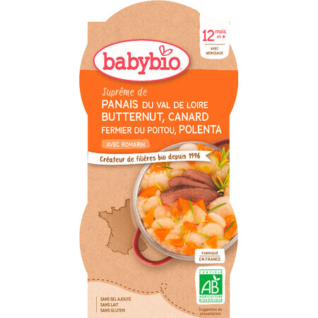 Babybio menu flespompoen, eend en polenta 2 x 200 g