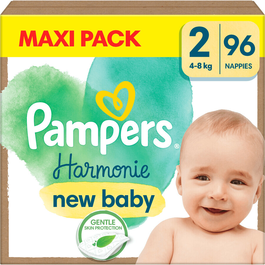 Pampers Harmonie Baby taille 2, 96 pièces