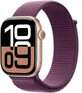 Apple Watch Series 10 GPS + Cellular 46mm Ros&#233;goud Aluminium Behuizing met Sport Buckle Plum