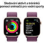 Apple Watch Series 10 GPS + Cellular 46mm Roségoud Aluminium Behuizing met Sport Buckle Plum