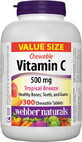 Webber Naturals Vitamine C Tropisch Fruit 500 mg 300 pillen