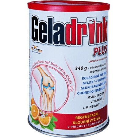 Geladrink Plus sinaasappel 340 g