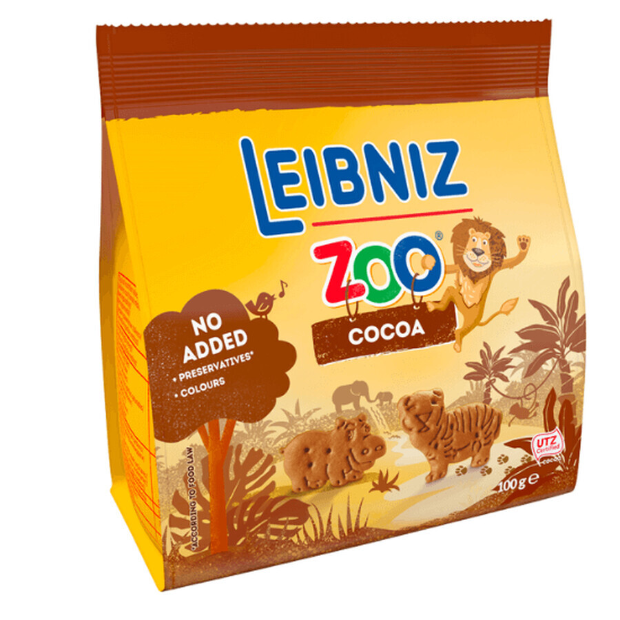 Biscuiti cu cacao Zoo, 100 g, Leibniz