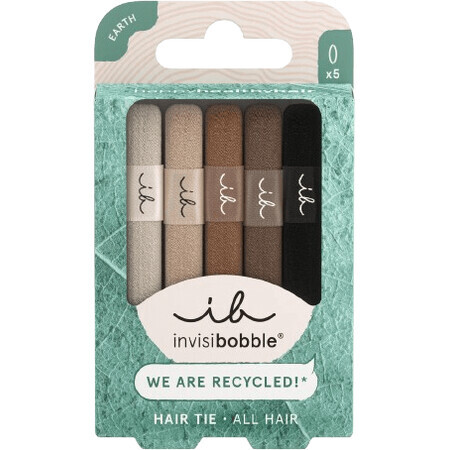 Invisibobble Haarband Aarde Ecotie, Haarelastiekjes 5 stuks