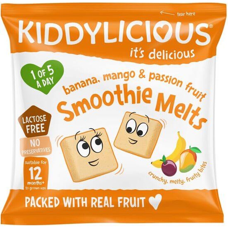 Kiddylicious Banaan, mango en passievrucht 6 g