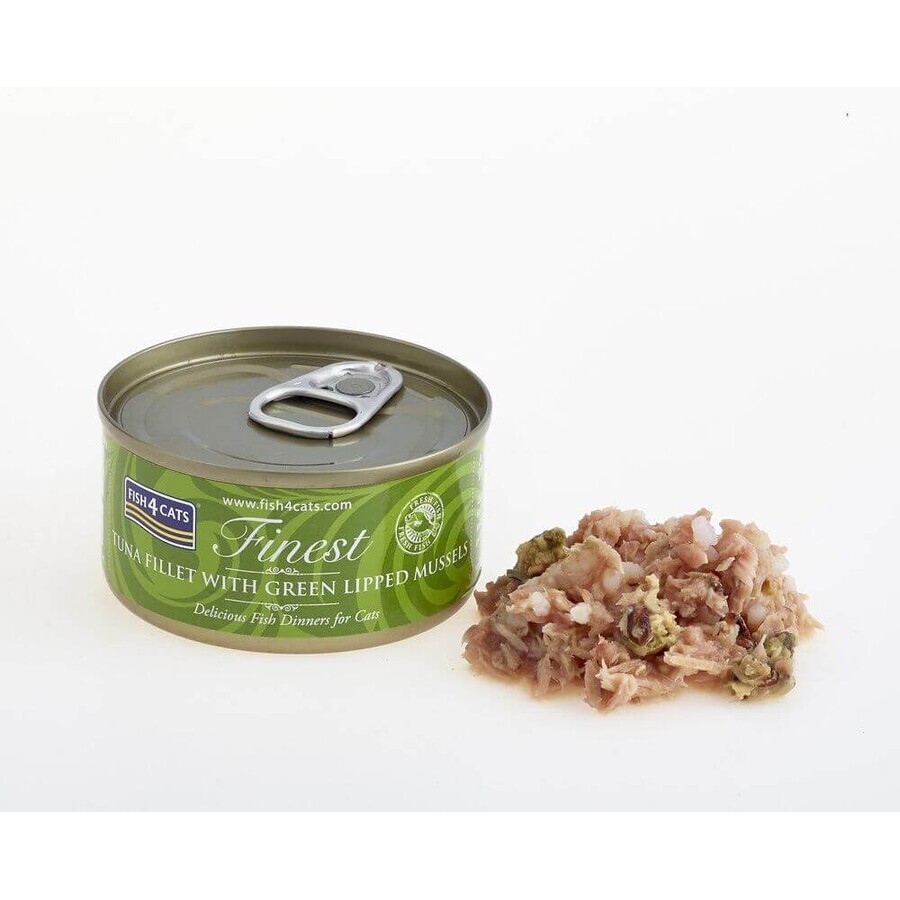 Fish4Cats Kattenvoer in blik Finest Tonijn met mosselen 70 g