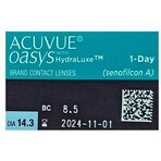 Acuvue Oasys 1-Day cu HydraLuxe -4.25D 30 buc