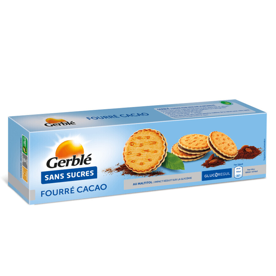 Biscuiti cu crema de ciocolata fara zahar, 185 gr, Gerble Expert Dietitic