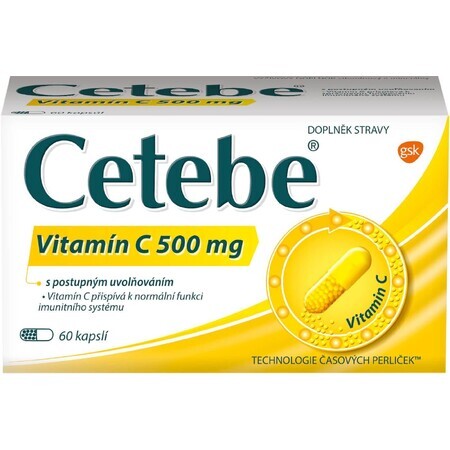 Cetebe Vitamine C 500 mg 60 capsules