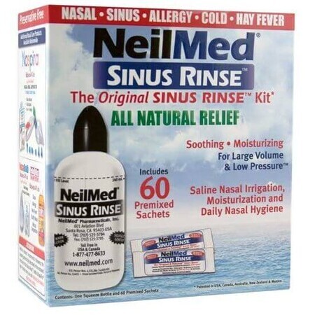 NeilMed Sinusspoeling Isotoon + 60 builtjes 240 ml