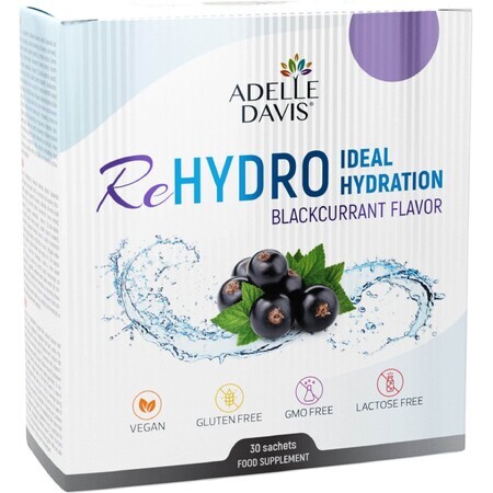 Adelle Davis ReHYDRO - Ideal Drinking Regimen, blackcurrant 30 sachets