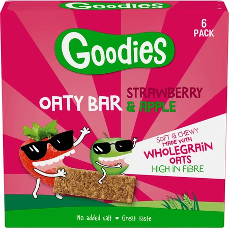 Goodies Batoane de ovăz căpșuni și mere 6 x 23 g